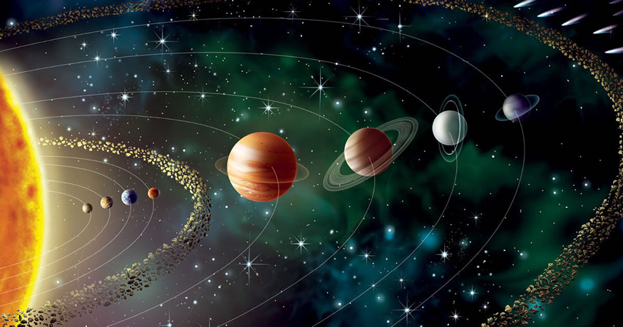 O Sistema Solar (imagem ilustrativa)